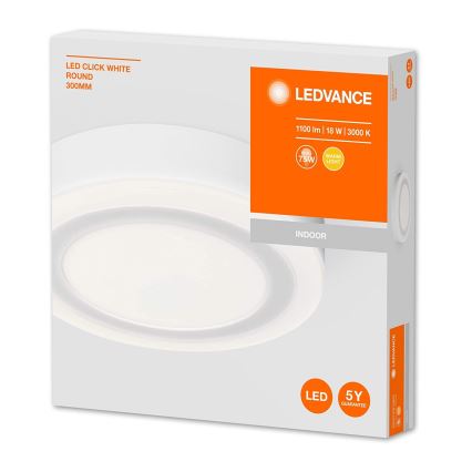 Ledvance - Светодиодный потолочный светильник ROUND LED/18W/230V ⌀ 30 см